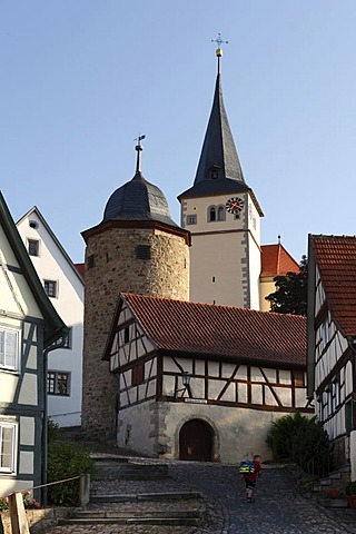 Historic buildings, Nordheim vor der Rhoen, Rhoen-Grabfeld, Lower Franconia, Bavaria, Germany, Europe