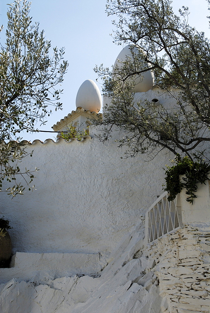 Garden at the home of surrealist painter Salvador Dali and his wife Gala in Port Lligat, Girona Province, Spain