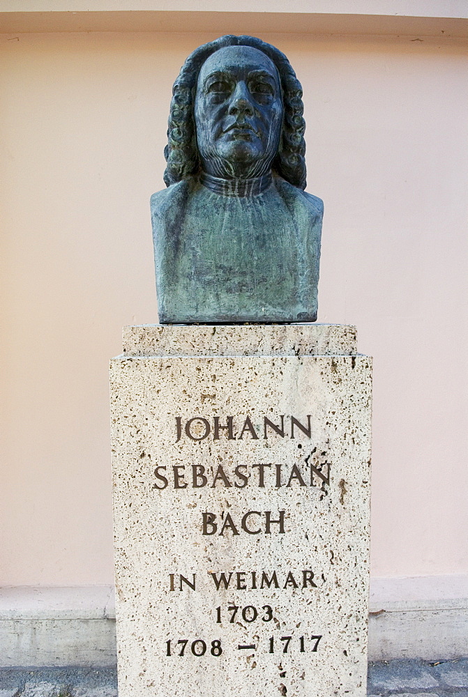 Bust of Johann Sebastian Bach in Weimar, Germany, Europe