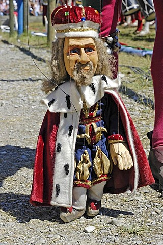 Little marionette king , knight festival Kaltenberger Ritterspiele, Kaltenberg, Upper Bavaria, Germany