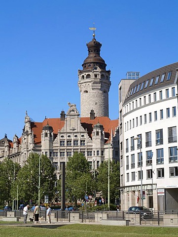 The new city hall in Leipzig, Saxony, Germany