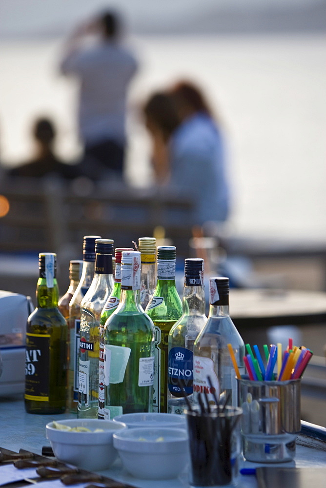 Beach bar, Cap de Falco, Ibiza, Balearic Islands, Spain