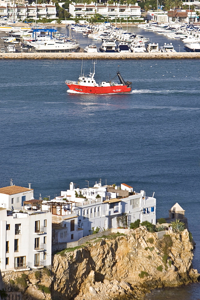 Old town of Eivissa, harbour, Ibiza, Baleares, Spain