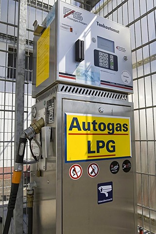 Gas station selling liquefied petroleum gas or LPG, Germany