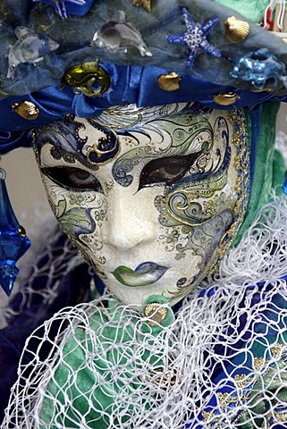 Portrait, Carnival in Venice, Person wearing mask Venice, Veneto, Italy