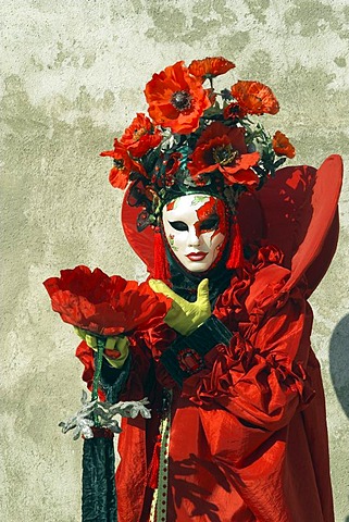 Portrait, Carnival in Venice, Person wearing mask Venice, Veneto, Italy