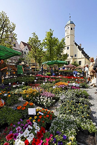 Weiden in der Oberpfalz , Unterer Markt , old townhall - Upper Palatinate Bavaria Germany