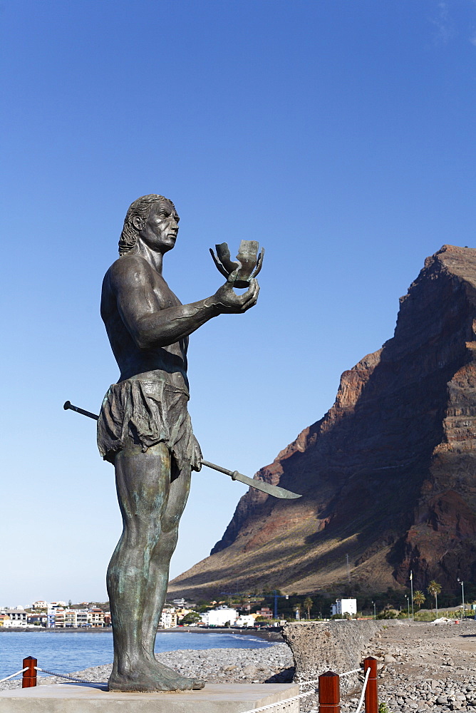 Hautacuperche monument, La Puntilla, Valle Gran Rey, La Gomera, Canary Islands, Spain