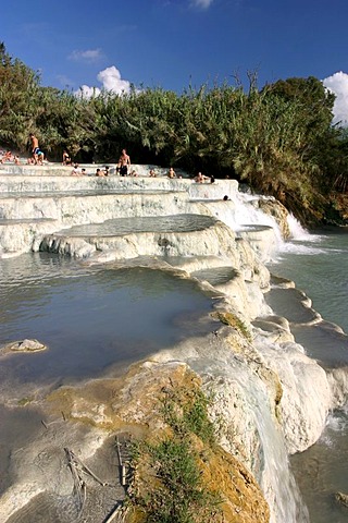 Terme di Saturnia, a frequented place of healthy, sulphur-rich water.