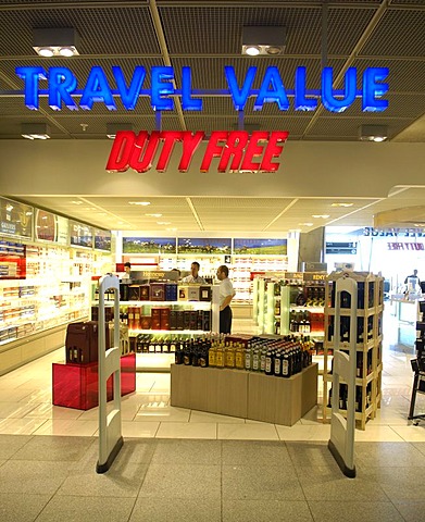 Duty-Free Shop Airport Stuttgart with Electronic-Article-Protection System (EAP), Stuttgart, Baden-Wuerttemberg, Germany