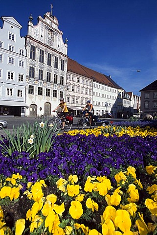 Market place, Landsberg Lech, Bavaria, Germany