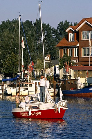 School ship, Waldorf school, Wiek, Greifswald, Baltic Sea, Mecklenburg-Vorpommern, Germany