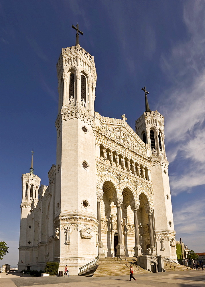 Basilica Notre-Dame de Fourviere in the historic centre of Lyon, France, Europe