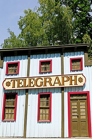 Western town in Babelsberg Filmpark, Potsdam, Brandenburg, Germany, Europe