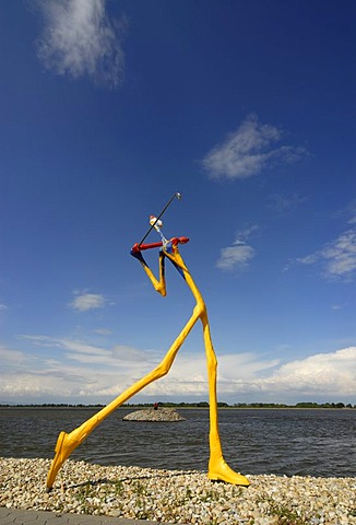 Golf player statue at the Danubiana Gallery of Modern Art, Meulensteen Art Museum, Cunovo, Bratislava, Slovakia, Europe