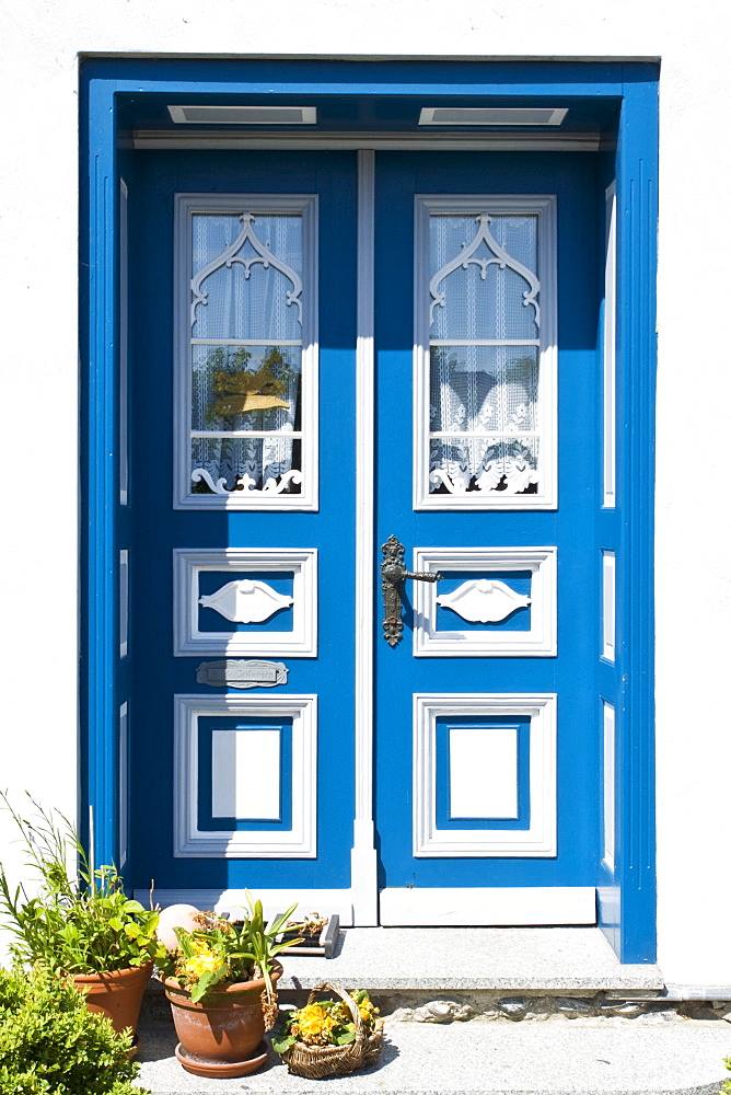 A door of an old house in Wustrow, Mecklenburg-Western Pomerania, Germany, Europe