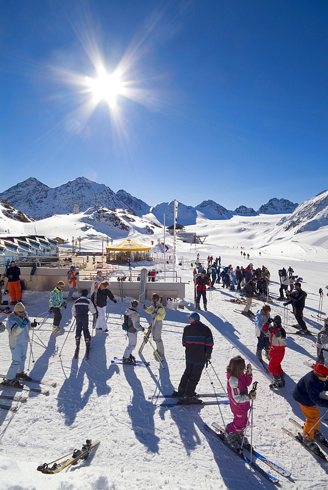 Pitztaler Gletscher Ski Area, Pitz Valley Glacier, Oetztal Alps, Tyrol, Austria, Europe
