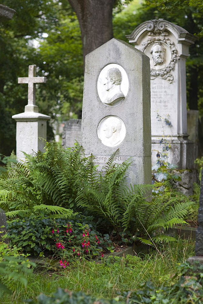 Grave of Johann Georg von Dillis, 1759-1841, landscape painter, landscapist, Alter Suedfriedhof, old cemetery in Munich, Bavaria, Germany