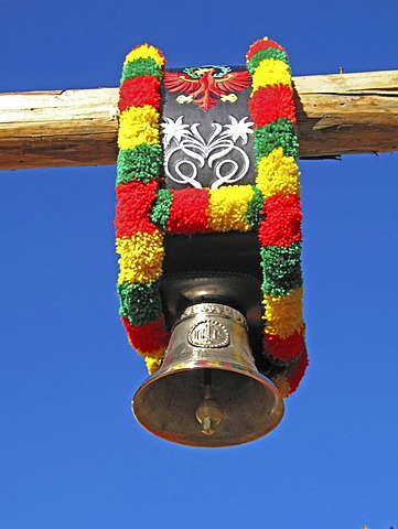 Decorated cow-bell