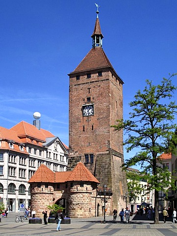 The white gate of Nuremberg, Middle Franconia, Bavaria, Germany