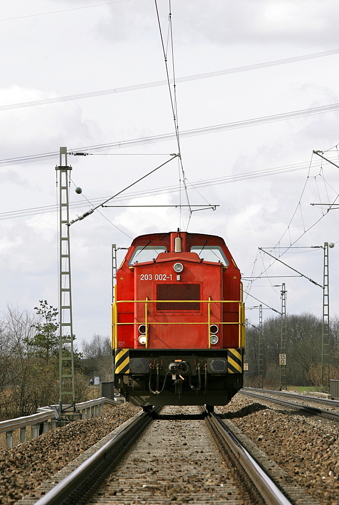 Shunting locomotive, model 203 on rails