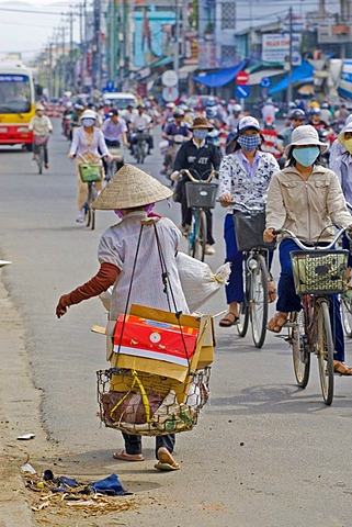 Typical traffic in Nha Trang, Vietnam, Asia