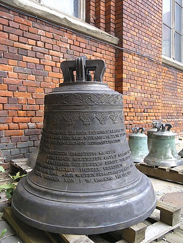 Medieval bell in Domgarten Riga Latvia