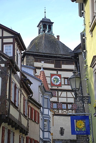 Wolf gate. Oldest gate tower around 1220. Esslingen at the Neckar, Baden Wuerttemberg, Germany