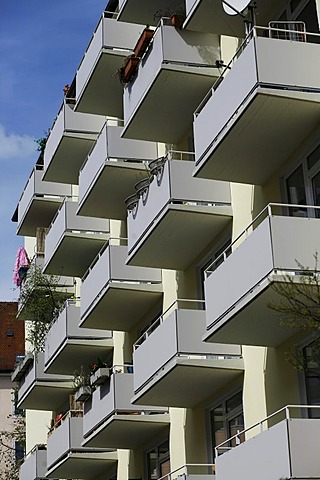 Flatlets house with small balconies