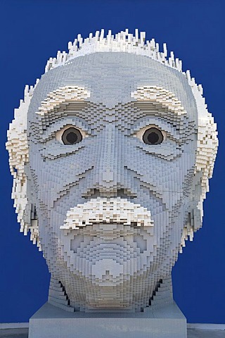 Einstein-bust made of Lego bricks