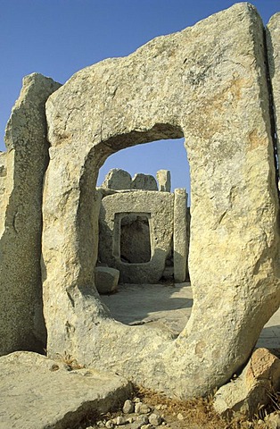 Megalithic temple of Mnajdra, Unesco World Heritage Site, Malta