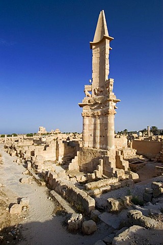 Punic, punian mausoleum in Sabrata, Libya