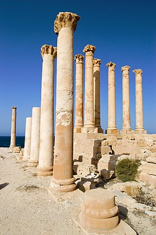 Isis temple, roman archeological site of Sabrata, Libya