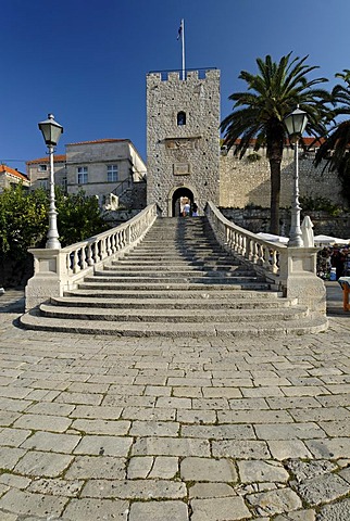 Historic city of Korcula, birth place of Marco Polo, Korcula island, Dalmatia, Croatia