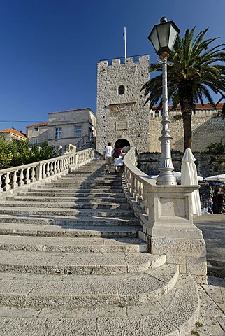 Historic city of Korcula, birth place of Marco Polo, Korcula island, Dalmatia, Croatia