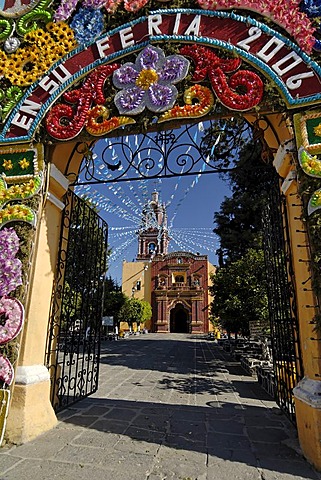 Famous baroque church of Tonanzintla, Puebla, Mexico