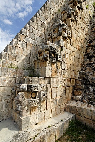 Piramide del Adivino, pyramid of the magician, Maya archeological site Uxmal, Yucatan, Mexico