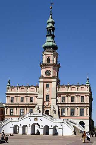 Rynek, historic city square of Zamosz, Unesco World Heritage Site, Poland