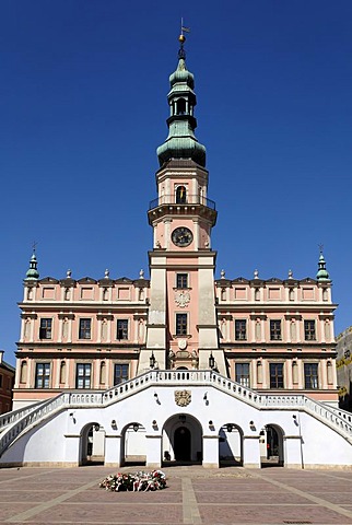 Rynek, historic city square of Zamosz, Unesco World Heritage Site, Poland