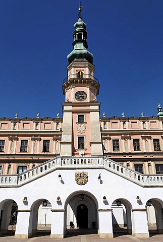 Rynek, historic city square of Zamosz, Unesco World Heritage Site, Poland