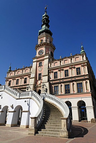 Rynek, historic city square of Zamosz, Unesco World Heritage Site, Poland