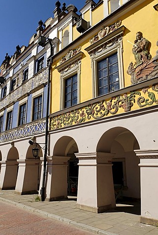 Rynek, historic city square of Zamosz, Unesco World Heritage Site, Poland