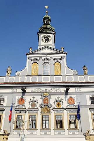 Historic old town of Ceske Budejovice, Budweis, Budvar, Bohemia, Czech Republic