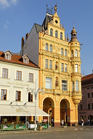 Historic old town of Ceske Budejovice, Budweis, Budvar, Bohemia, Czech Republic