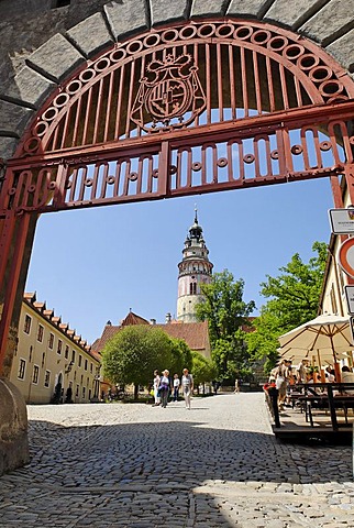 Schwarzenberg castle, historic old town of Cesky Krumlov, Bohemia, Czech Republic