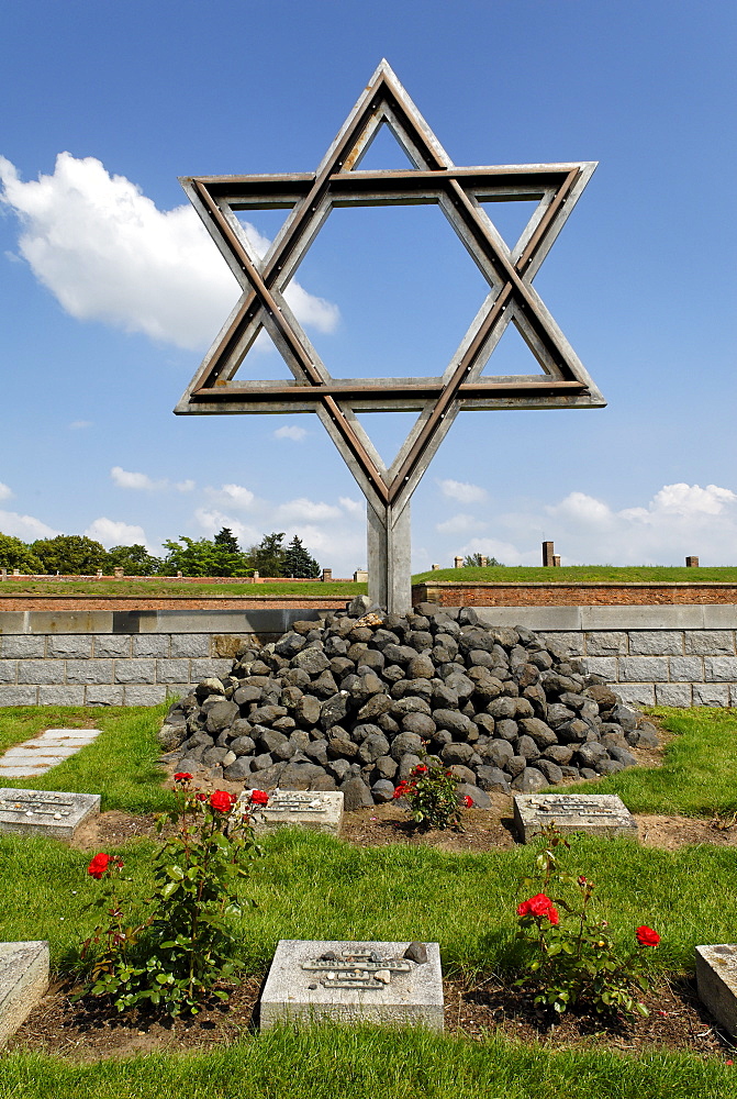 Memorial cemetery, Gestapo prison Small Fortress Theresienstadt, Terezin, north Bohemia, Czech Republic