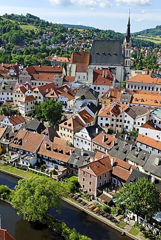 Historic old town of Cesky Krumlov, south Bohemia, Czech Republic