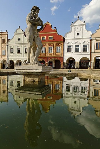 Historic old town of Telc, Unesco World Heritage Site, Moravia, Czech Republic