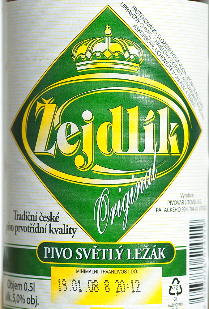 Czech beer from Litovel, Moravia, Czech Republic