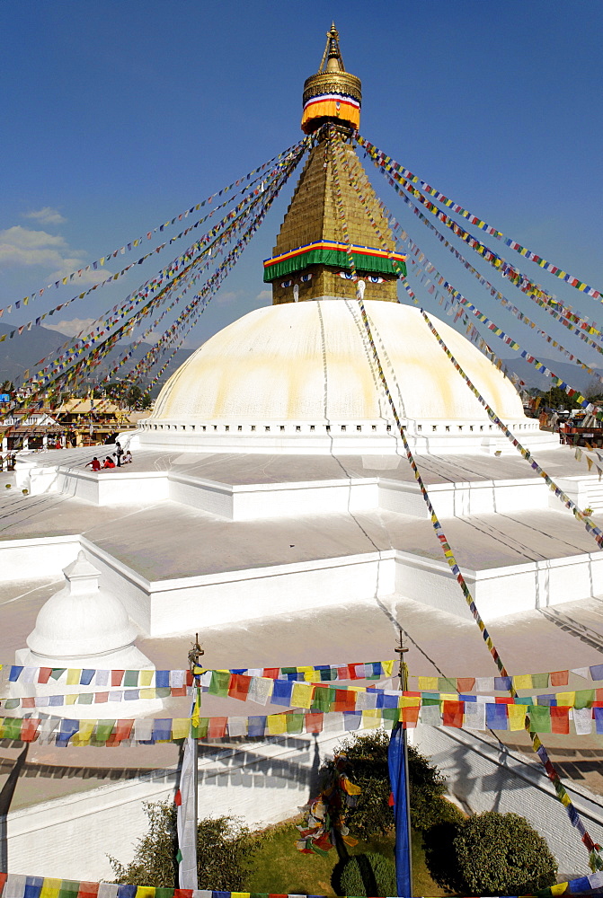 Buddhist stupa of Bodhnath (Boudha), Kathmandu, Nepal